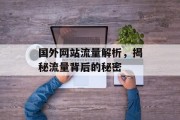 国外网站流量解析，揭秘流量背后的秘密