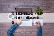 深度解析网站优化标签，提升SEO排名的利器