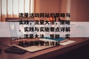 流量活动网站的策略与实践，流量大法，策略、实践与实施要点详解，流量大法，策略、实践与实施要点详解