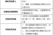 晋商银行朔州分行公章管理存在严重缺陷行为 时任山阴支行行长被禁业终身