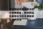 精准网站流量名单分析与策略制定，精准网站流量排名分析及策略制定案例分享