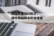 网站权重SEO优化，提升网站排名的关键策略