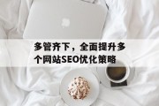 多管齐下，全面提升多个网站SEO优化策略