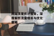 网站流量统计报告，深度解析流量增长与优化策略
