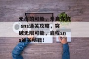 无尽的可能,开启你的 sns通关攻略,突破无限可能,启程sns通关秘籍!