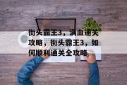 街头霸王3，满血通关攻略，街头霸王3，如何顺利通关全攻略