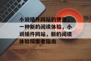 小说插件网站的使用，一种新的阅读体验，小说插件网站，新的阅读体验探索者指南
