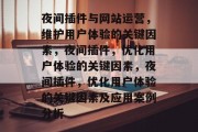夜间插件与网站运营，维护用户体验的关键因素，夜间插件，优化用户体验的关键因素，夜间插件，优化用户体验的关键因素及应用案例分析
