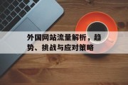 外国网站流量解析，趋势、挑战与应对策略