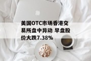 美国OTC市场香港交易所盘中异动 早盘股价大跌7.38%