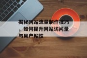 揭秘网站流量制作技巧，如何提升网站访问量与用户粘性