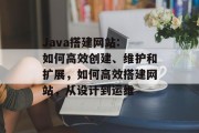 Java搭建网站: 如何高效创建、维护和扩展，如何高效搭建网站，从设计到运维