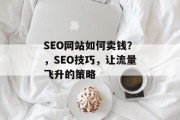 SEO网站如何卖钱?,SEO技巧,让流量飞升的策略 SEO网站如何卖钱?,SEO技巧,让流量飞升的策略