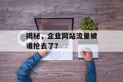 揭秘，企业网站流量被谁抢去了？