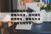 福田网站优化SEO，策略与方法，高效提升网页排名，策略与方法分析及实践分享