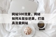 网站500流量,揭秘如何从低谷逆袭,打造高流量网站 网站500流量,揭秘如何从低谷逆袭,打造高流量网站