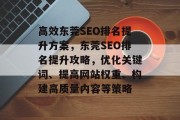 高效东莞SEO排名提升方案，东莞SEO排名提升攻略，优化关键词、提高网站权重、构建高质量内容等策略