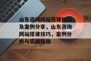 山东咨询网站搭建技巧及案例分享，山东咨询网站搭建技巧，案例分析与实战指南