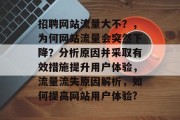招聘网站流量大不？，为何网站流量会突然下降？分析原因并采取有效措施提升用户体验，流量流失原因解析，如何提高网站用户体验?