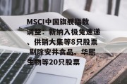 MSCI中国旗舰指数调整：新纳入极兔速递、供销大集等8只股票 剔除安井食品、华熙生物等20只股票