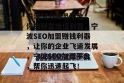 宁波SEO加盟平台，你的财富增值利器，宁波SEO加盟赚钱利器，让你的企业飞速发展，宁波SEO加盟平台，帮你迅速起飞！