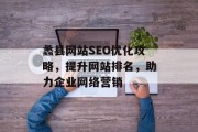 蠡县网站SEO优化攻略，提升网站排名，助力企业网络营销