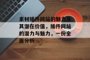 素材插件网站的魅力及其潜在价值，插件网站的潜力与魅力，一份全面分析