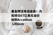 重金押注电池金属！力拓将以67亿美元溢价收购Arcadium Lithium