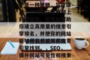 SEO（搜索引擎优化）是一种策略，旨在提高一个网站在互联网上的可见性。它可以帮助你建立高质量的搜索引擎排名，并使你的网站能够更容易被其他搜索引擎找到。，SEO，提升网站可见性和搜索引擎排名的关键策略