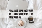 网站流量管理的关键策略，网站流量优化，关键策略指南