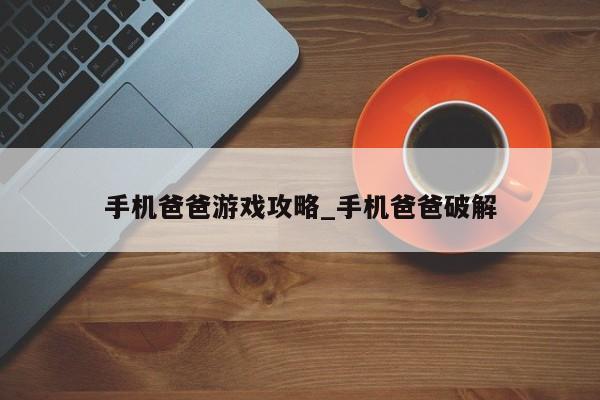 手机爸爸游戏攻略_手机爸爸破解