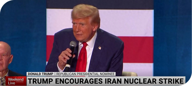 外媒:特朗普不同意拜登说法,并称他认为以色列应该打击伊朗核设施