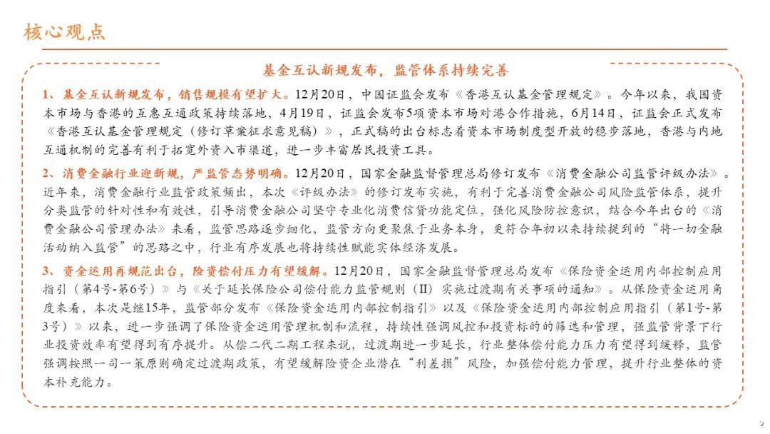 【平安金融|周报】基金互认新规发布,监管体系持续完善