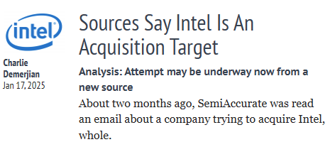 重磅爆料:神秘买家已盯上英特尔,后者股价为之沸腾