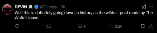 “最疯狂帖子”!外媒:白宫“情人节贺卡”威胁驱逐非法移民,引发争议