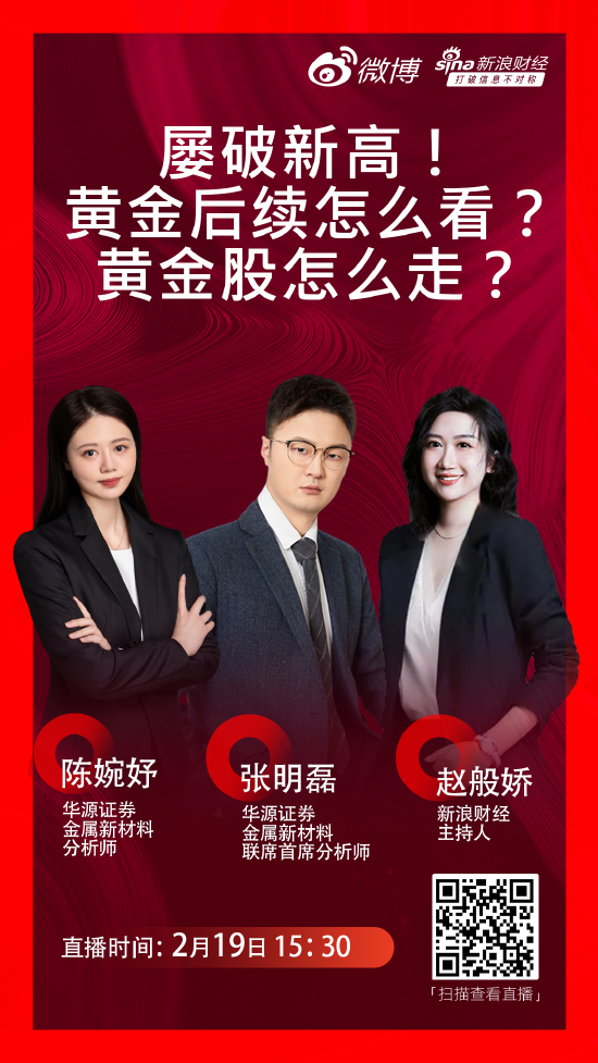 华源证券张明磊:黄金价格屡创新高背后 通胀逻辑与政策红利共振