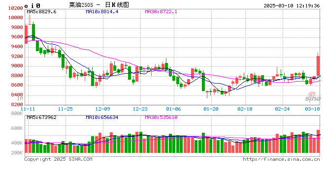 油脂有“料”:加拿大菜籽油加征100%关税,3月价格先涨后跌