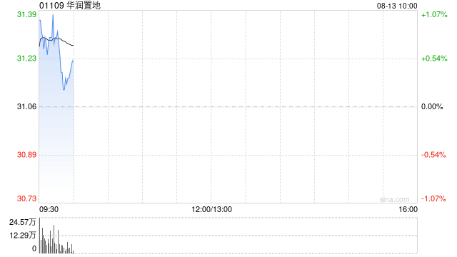 华润置地前7月累计合同销售金额约1236.0亿元 按年减少11.8%