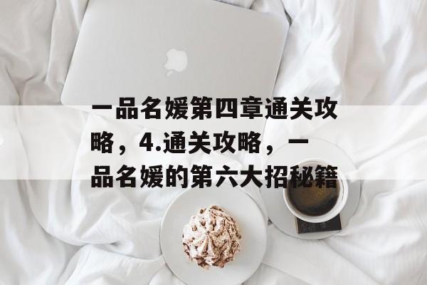 一品名媛第四章通关攻略，4.通关攻略，一品名媛的第六大招秘籍