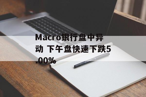 Macro银行盘中异动 下午盘快速下跌5.00%