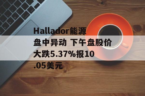 Hallador能源盘中异动 下午盘股价大跌5.37%报10.05美元