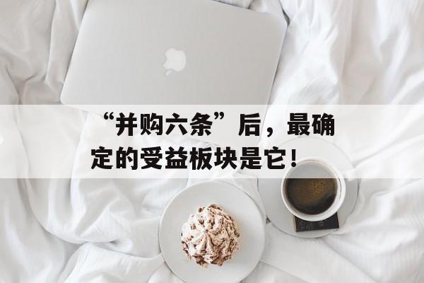 “并购六条”后，最确定的受益板块是它！