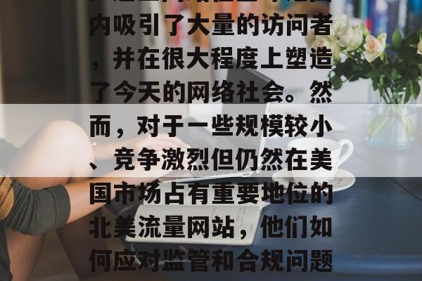 北美流量网站是指在美国的全球性搜索引擎中发布并获取信息的网站。这些网站在全球范围内吸引了大量的访问者,并在很大程度上塑造了今天的网络社会。然而,对于一些规模较小、竞争激烈但仍然在美国市场占有重要地位的北美流量网站,他们如何应对监管和合规问题?本文将探讨这个问题。,北美流量网站,如何应对监管与合规挑战? 北美流量网站是指在美国的全球性搜索引擎中发布并获取信息的网站。这些网站在全球范围内吸引了大量的访问者,并在很大程度上塑造了今天的网络社会。然而,对于一些规模较小、竞争激烈但仍然在美国市场占有重要地位的北美流量网站,他们如何应对监管和合规问题?本文将探讨这个问题。,北美流量网站,如何应对监管与合规挑战?