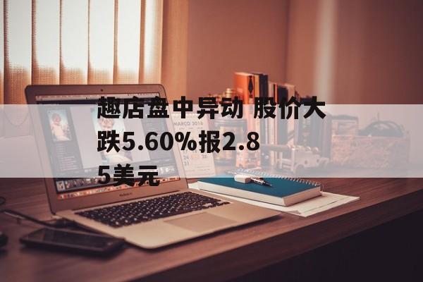 趣店盘中异动 股价大跌5.60%报2.85美元