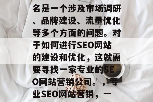 SEO网站营销公司排名是一个涉及市场调研、品牌建设、流量优化等多个方面的问题。对于如何进行SEO网站的建设和优化,这就需要寻找一家专业的SEO网站营销公司。,专业SEO网站营销,一站式解决方案 SEO网站营销公司排名是一个涉及市场调研、品牌建设、流量优化等多个方面的问题。对于如何进行SEO网站的建设和优化,这就需要寻找一家专业的SEO网站营销公司。,专业SEO网站营销,一站式解决方案