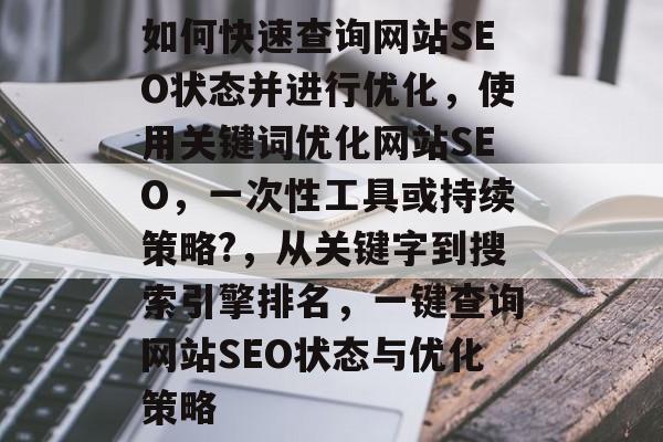 如何快速查询网站SEO状态并进行优化，使用关键词优化网站SEO，一次性工具或持续策略?，从关键字到搜索引擎排名，一键查询网站SEO状态与优化策略