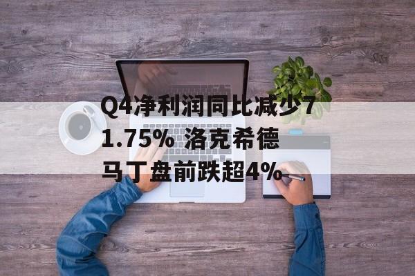 Q4净利润同比减少71.75% 洛克希德马丁盘前跌超4% Q4净利润同比减少71.75% 洛克希德马丁盘前跌超4%