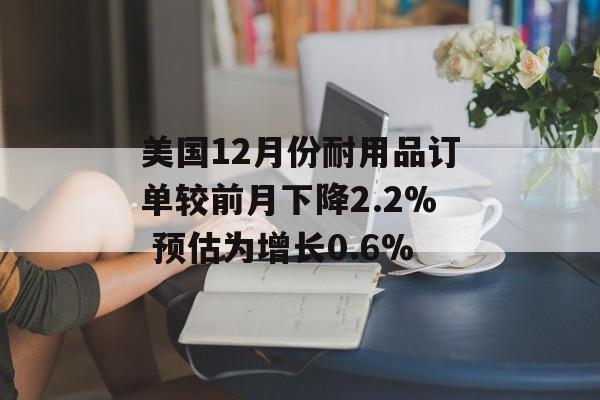 美国12月份耐用品订单较前月下降2.2% 预估为增长0.6% 美国12月份耐用品订单较前月下降2.2% 预估为增长0.6%