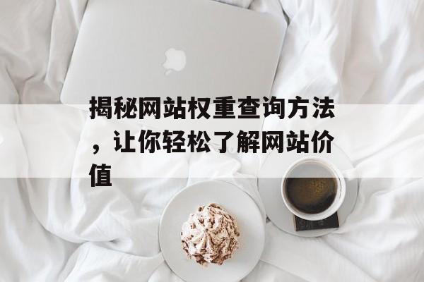 揭秘网站权重查询方法,让你轻松了解网站价值 揭秘网站权重查询方法,让你轻松了解网站价值
