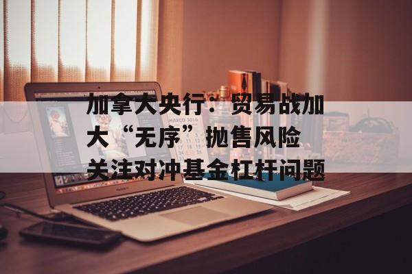 加拿大央行:贸易战加大“无序”抛售风险 关注对冲基金杠杆问题 加拿大央行:贸易战加大“无序”抛售风险 关注对冲基金杠杆问题